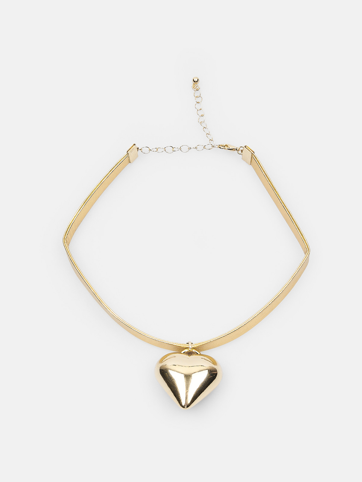 GATE Choker s metalickým efektom a príveskom