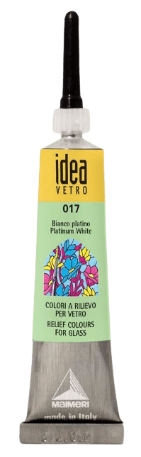 MAIMERI VETRO RILIEVO - Kontúra na sklo (017 - platinum white, 20 ml)