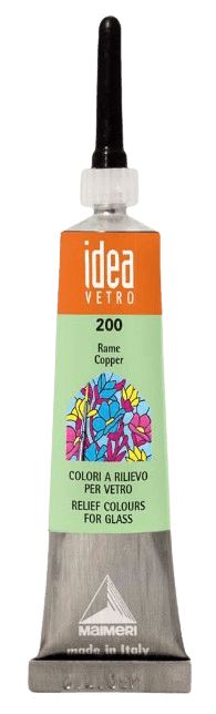 MAIMERI VETRO RILIEVO - Kontúra na sklo (200 - copper, 20 ml)