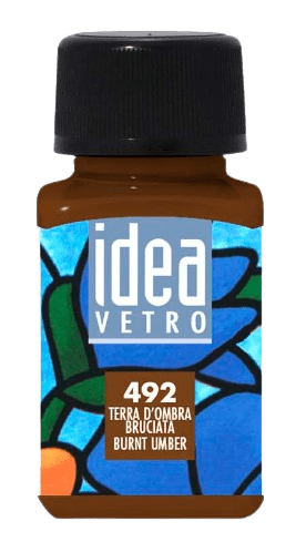MAIMERI IDEA VETRO - Farby na sklo 492 - burnt umber, 60 ml