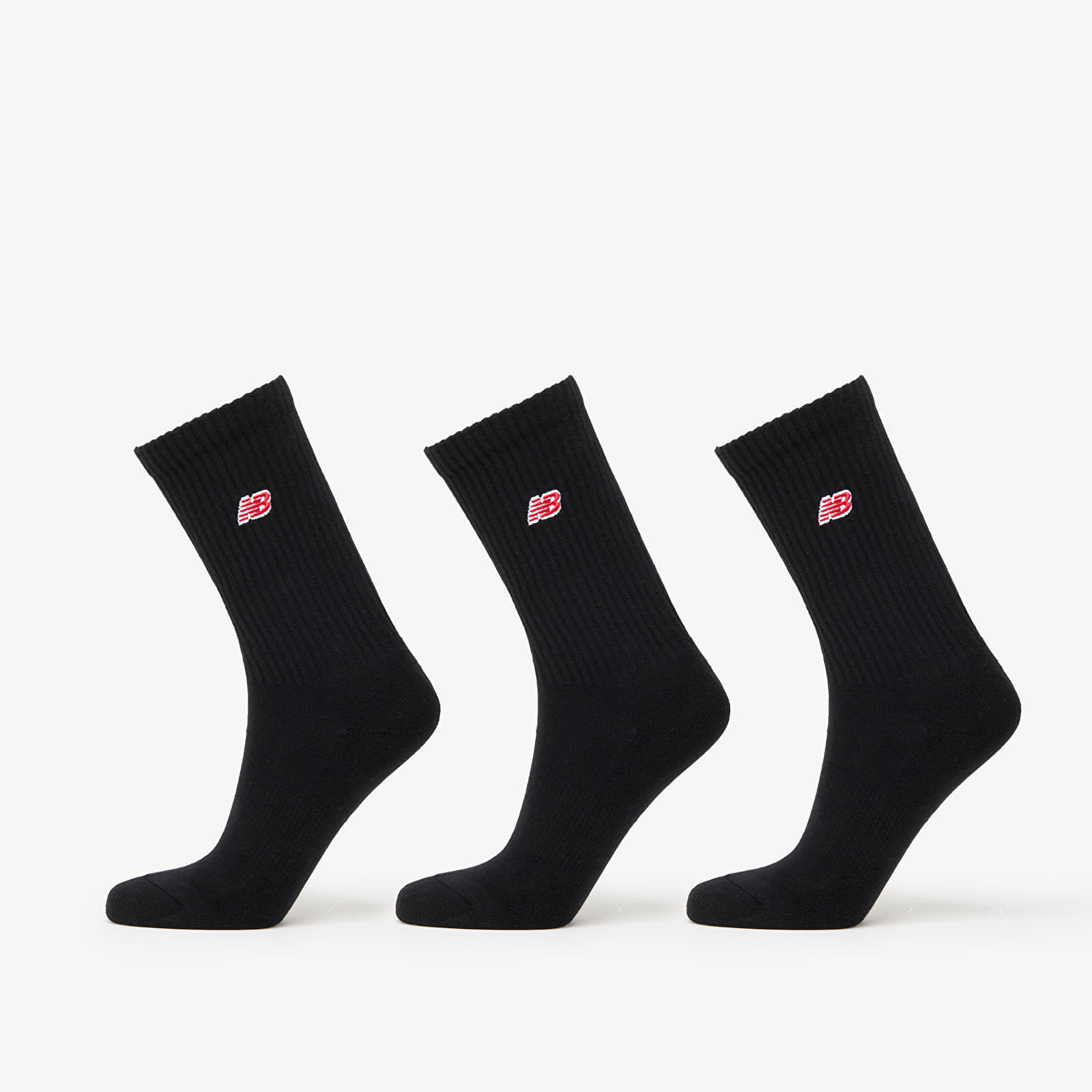 New Balance Patch Logo Crew Sock 3-Pack Black M