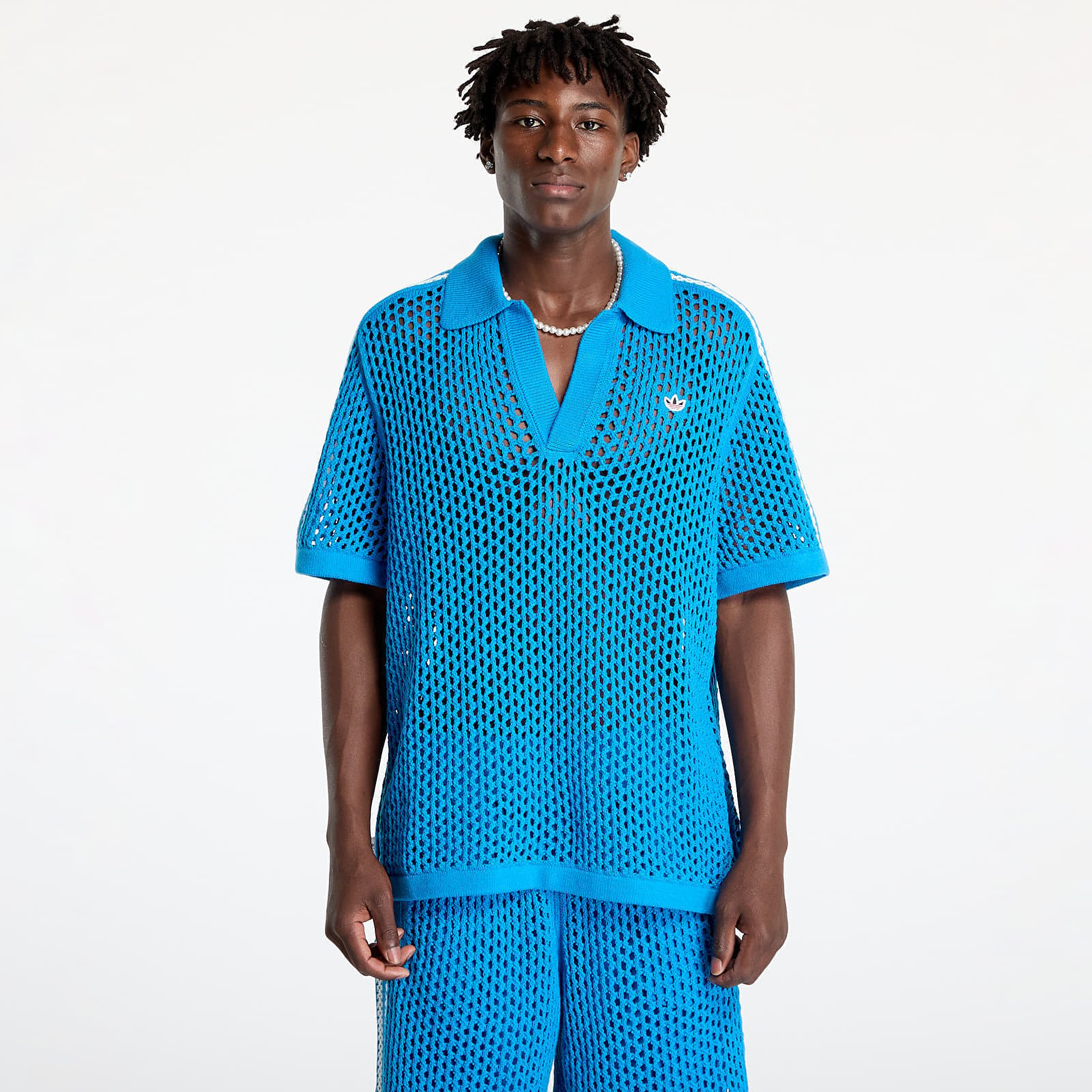 Tričko adidas x Clot C Polo UNISEX Brave Blue S