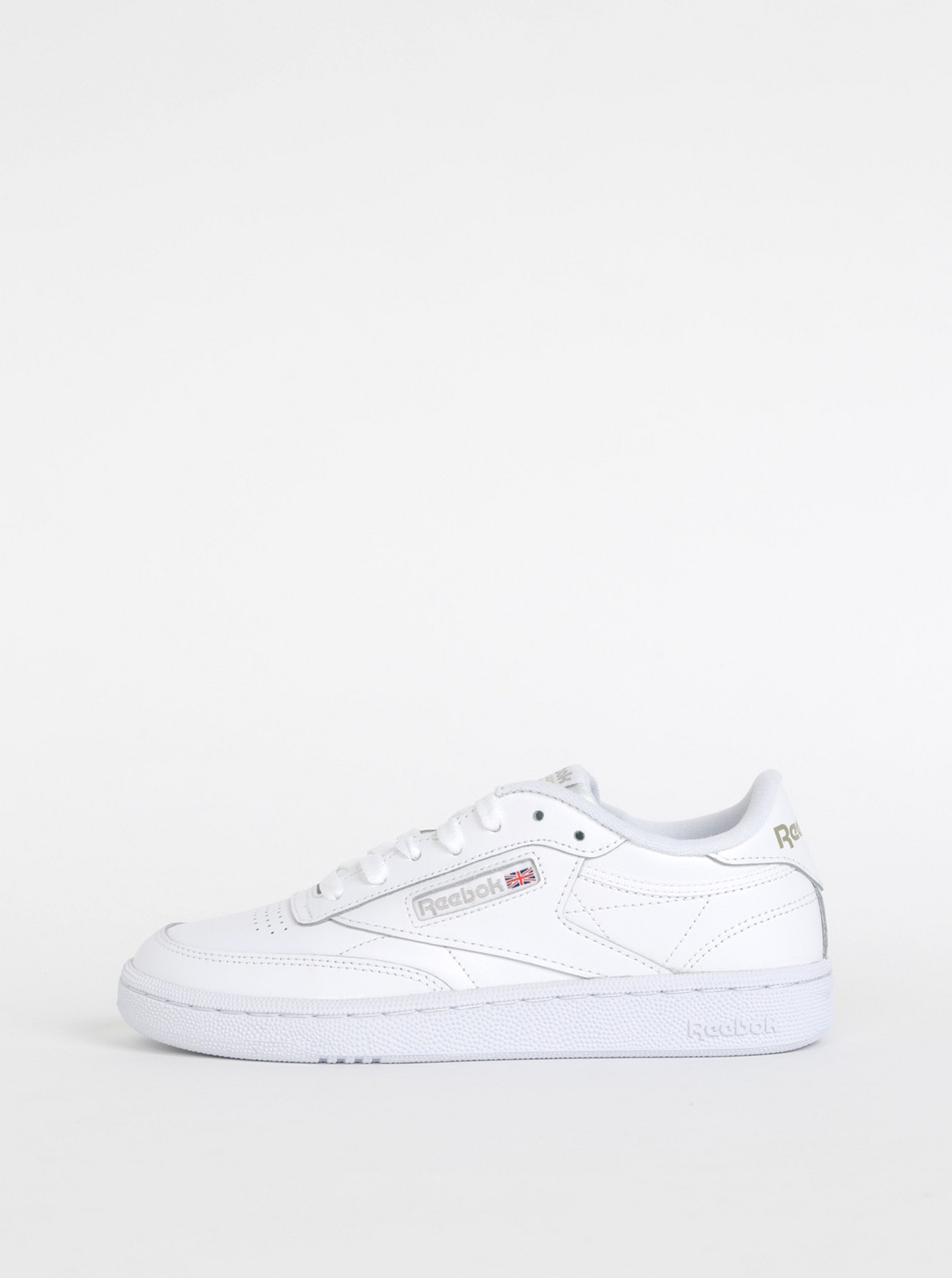 Biele dámske kožené tenisky Reebok Club 85