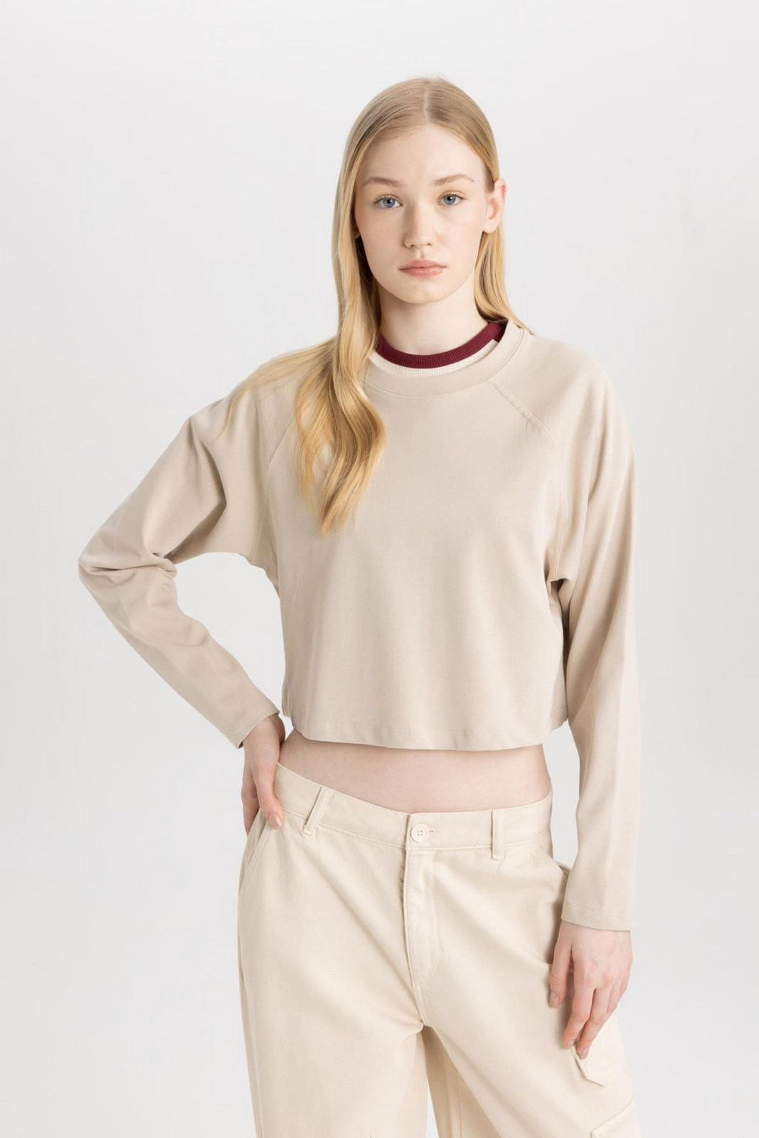 DEFACTO Cool Loose Fit Long Sleeve T-Shirt