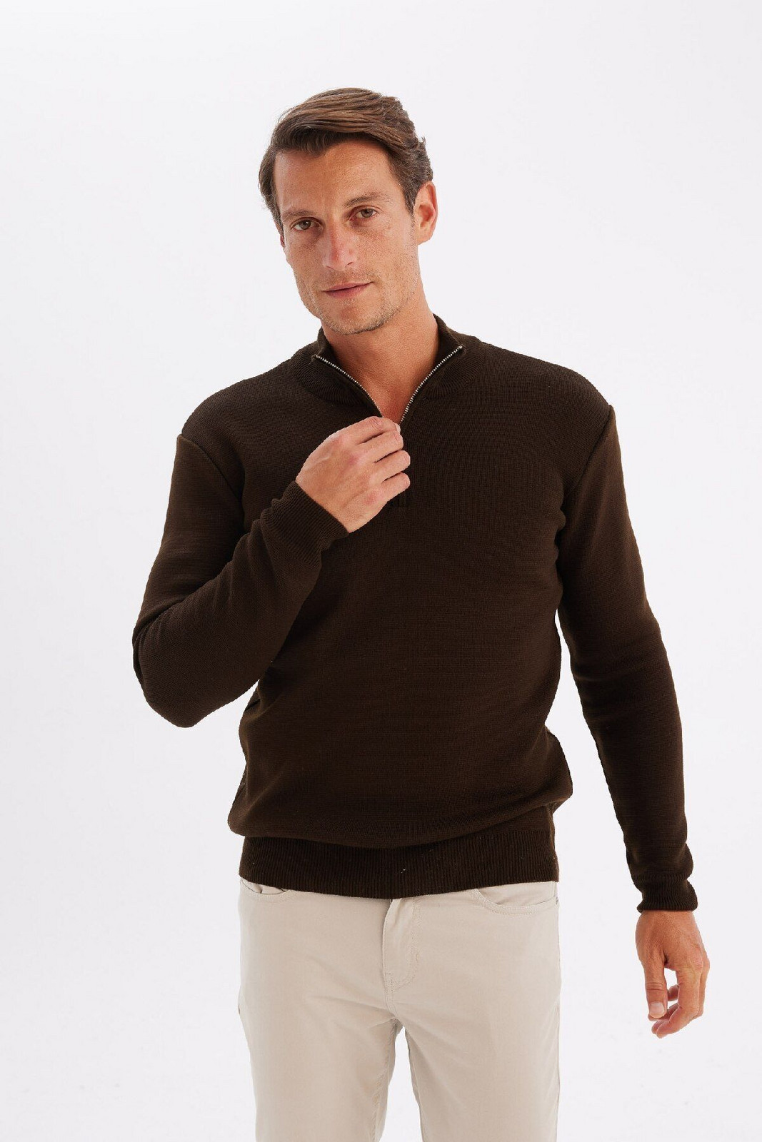 DEFACTO Standard Fit Half Zipper Sweater