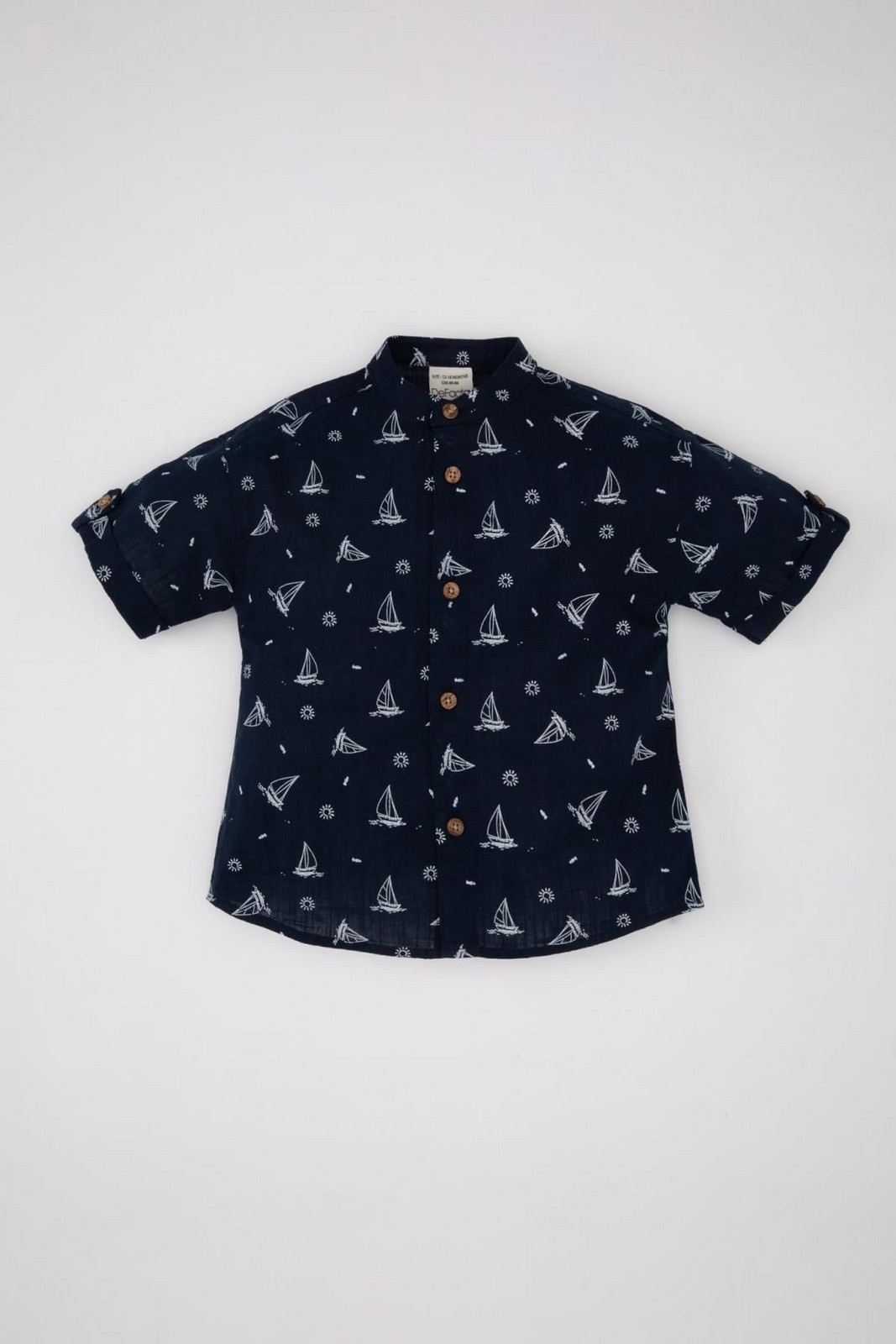 DEFACTO Baby Boy Flared Poplin Short Sleeve Shirt