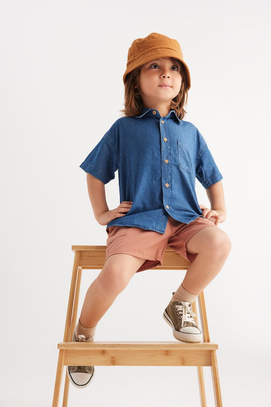 DEFACTO Baby Boy Jean Short Sleeve Shirt
