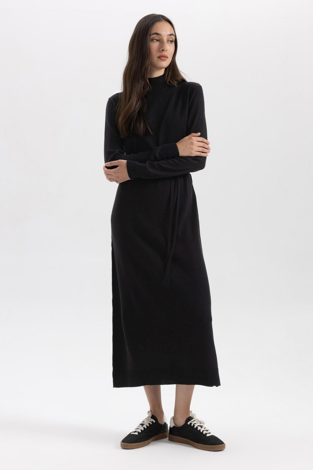 DEFACTO Half Turtleneck Long Sleeve Maxi Knitwear Dress