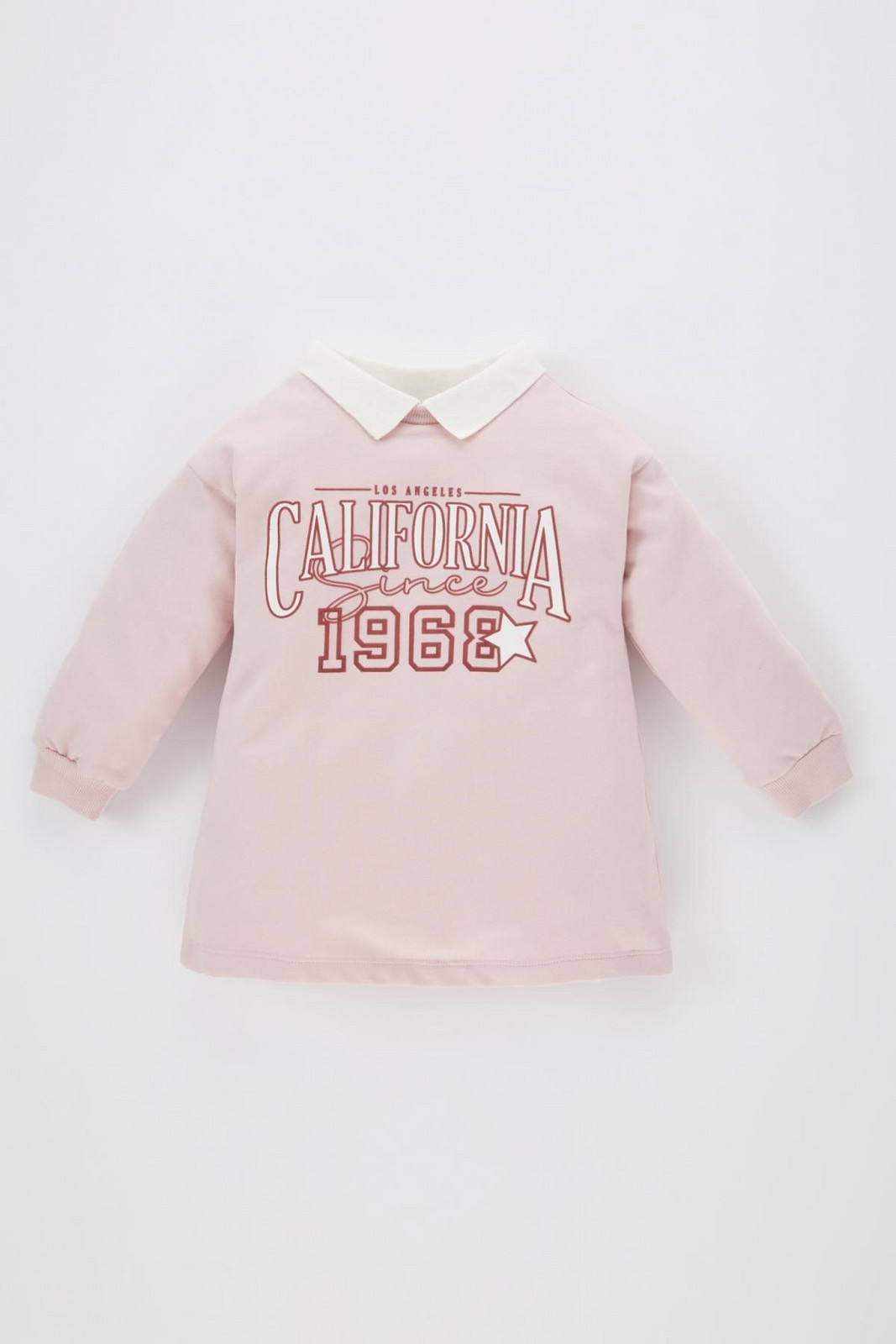 DEFACTO Baby Girl Printed Long Sleeve Dress