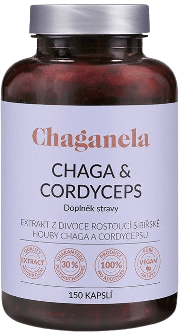 CHAGANELA Extrakt čagy s cordycepsom 150 kapsúl