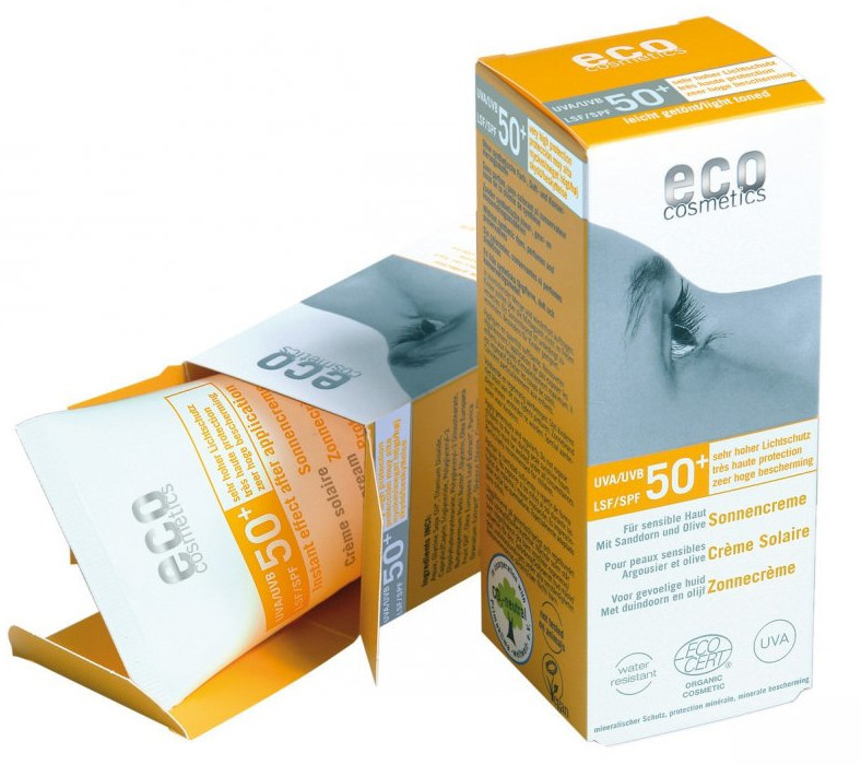 ECO COSMETICS Opaľovací krém SPF 50+ BIO s ľahko tónovacím účinkom 75 ml