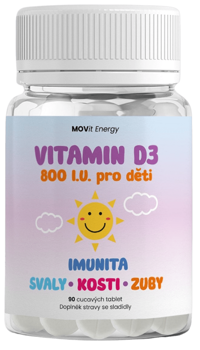 MOVIT ENERGY Vitamin D3 800 I.U. pre deti 90 tabliet