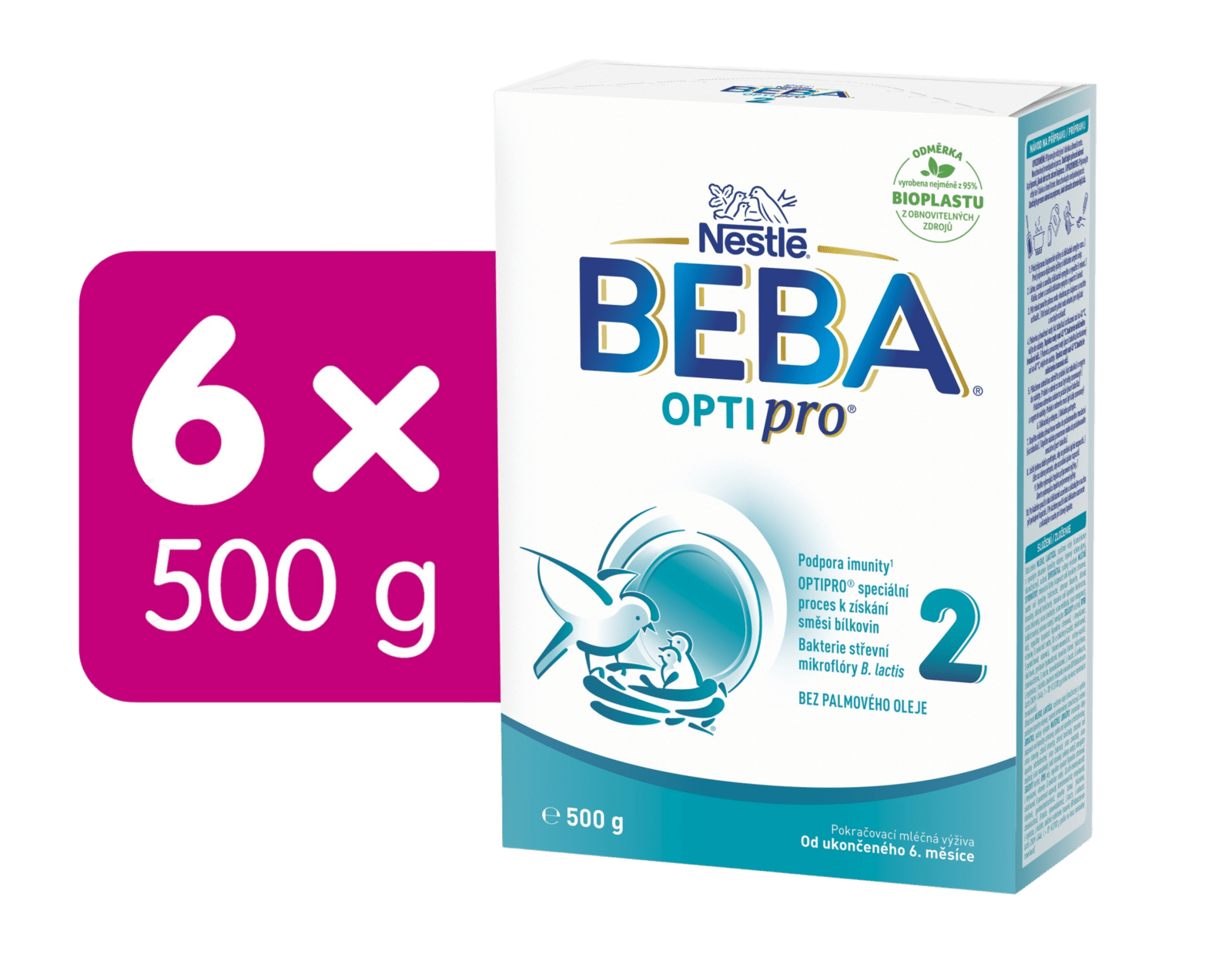 NESTLÉ BEBA OPTIPRO 2 (následná dojčenská výživa (od ukonč. 6. mesiaca)(inov.2022) 6 ks