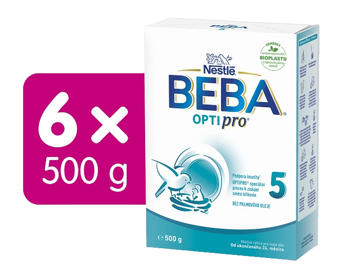 NESTLÉ BEBA OPTIPRO 5 (mliečna výživa pre malé deti (od ukonč. 24. mesiaca)(inov.2022) 6 ks