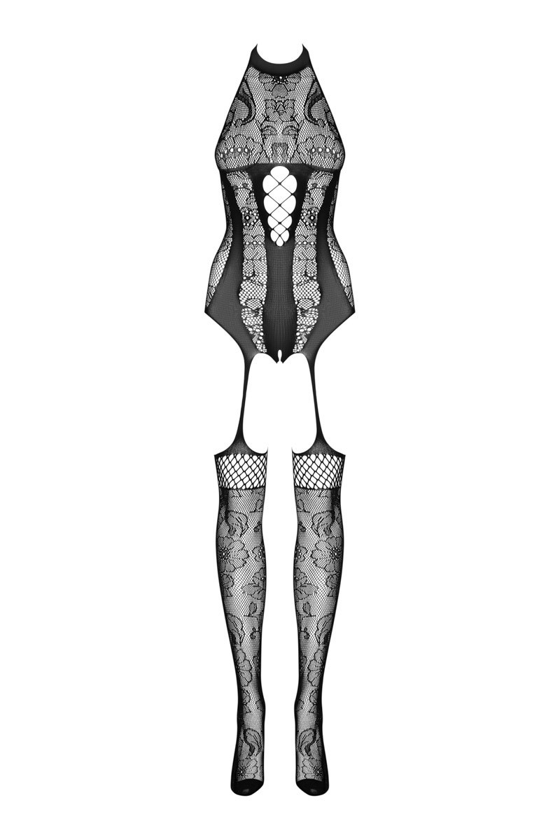Čierne bodystockings F240