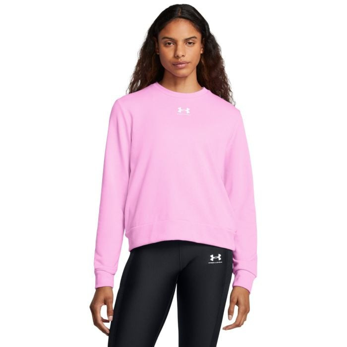 Under Armour Dámska mikina Rival Terry Crew Pink  XLXL