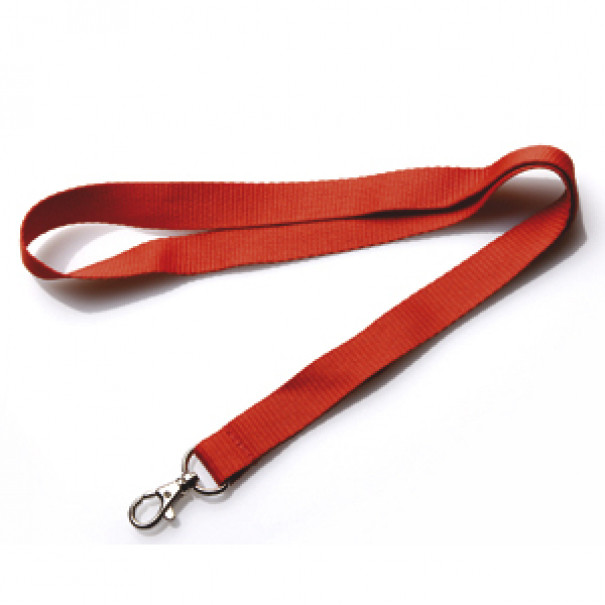 Kľúčenka na krk s karabínou Promex 2 cm - červená