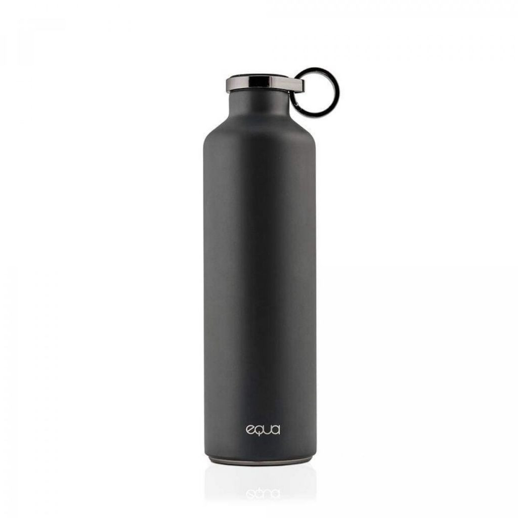 Fľaša kovová Equa Basic 0,68 l - čierna (2. akosť)