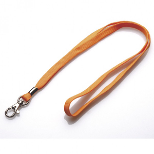 Kľúčenka na krk s karabínou Promex 1 cm - oranžová