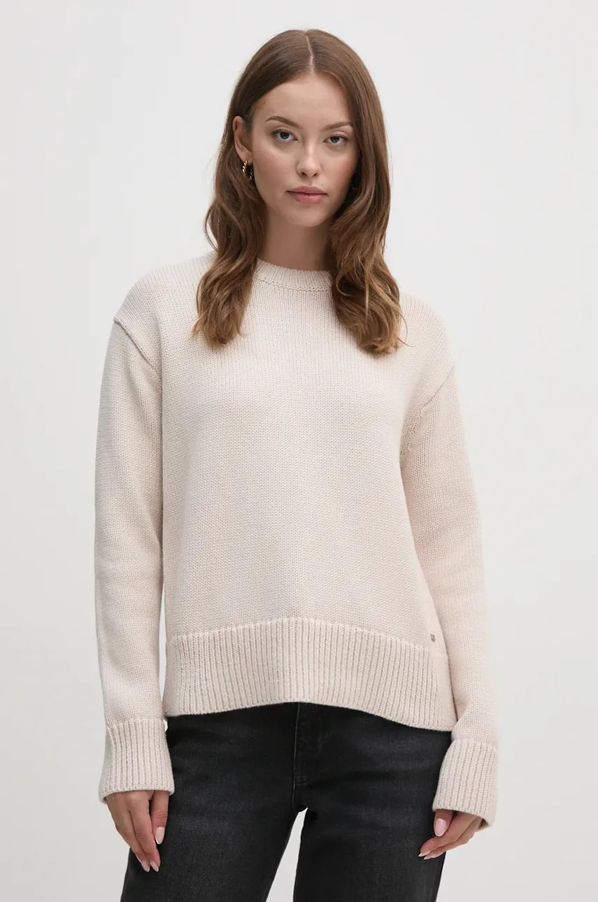 Sveter Calvin Klein dámsky, šedá farba, teplý, K20K207438