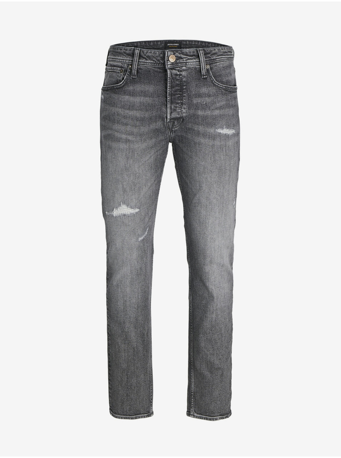 Šedé pánske straight fit džínsy Jack & Jones Mike