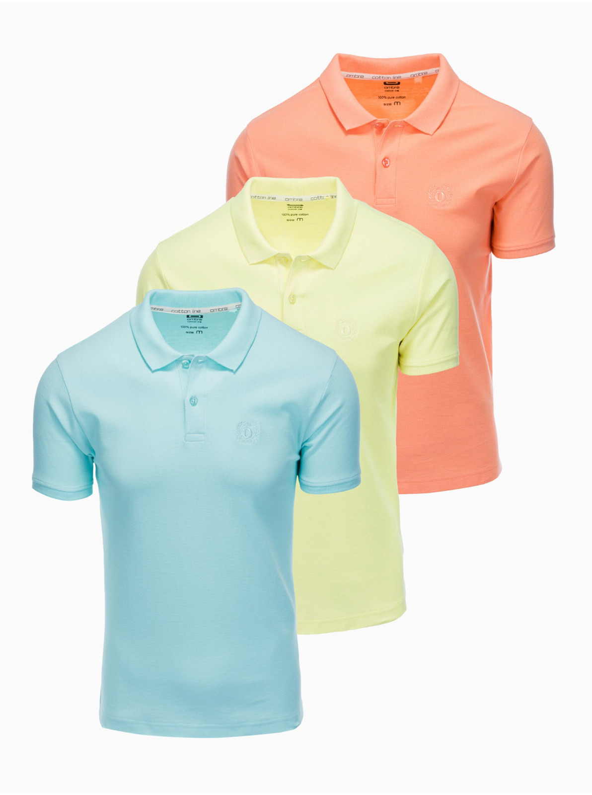 Pánska polokošeľa z pleteného pique úpletu Ombre Clothing Ombre Clothing