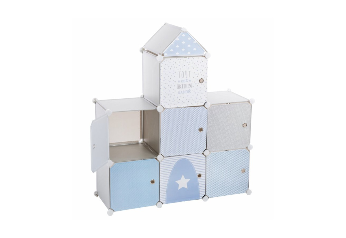 Expedo Úložné boxy CHURCHE, 94,5x109x32, modrá