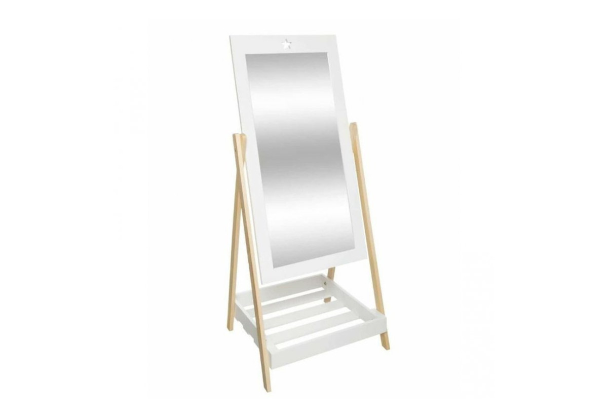 Expedo Zrkadlo STAND, 46,5x102x40, biela/hnedá