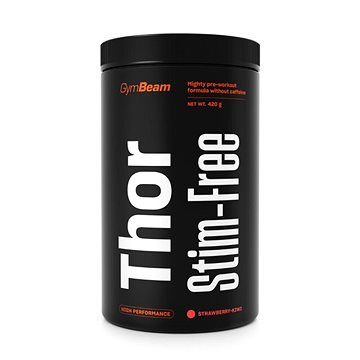 GymBeam Thor Stim-free 420 g, jahoda a kiwi