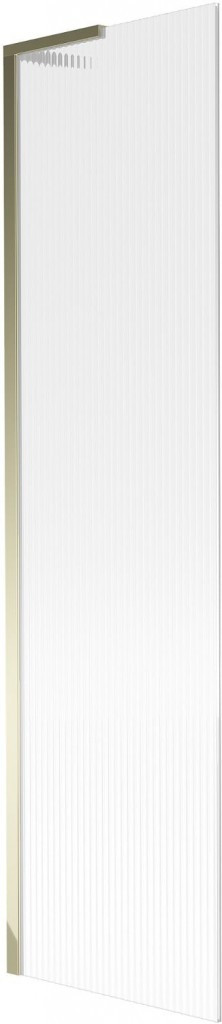 MEXEN/S - Next L vaňová zástena FIX 50 x 150 cm, prúžky, zlatá 895-050-000-03-09-50