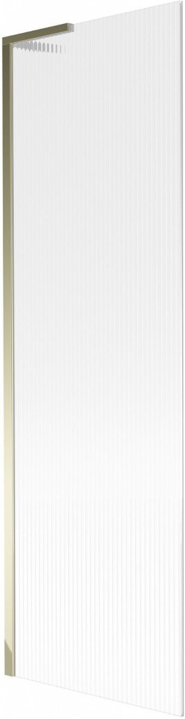 MEXEN/S - Next L vaňová zástena FIX 60 x 150 cm, prúžky, zlatá 895-060-000-03-09-50