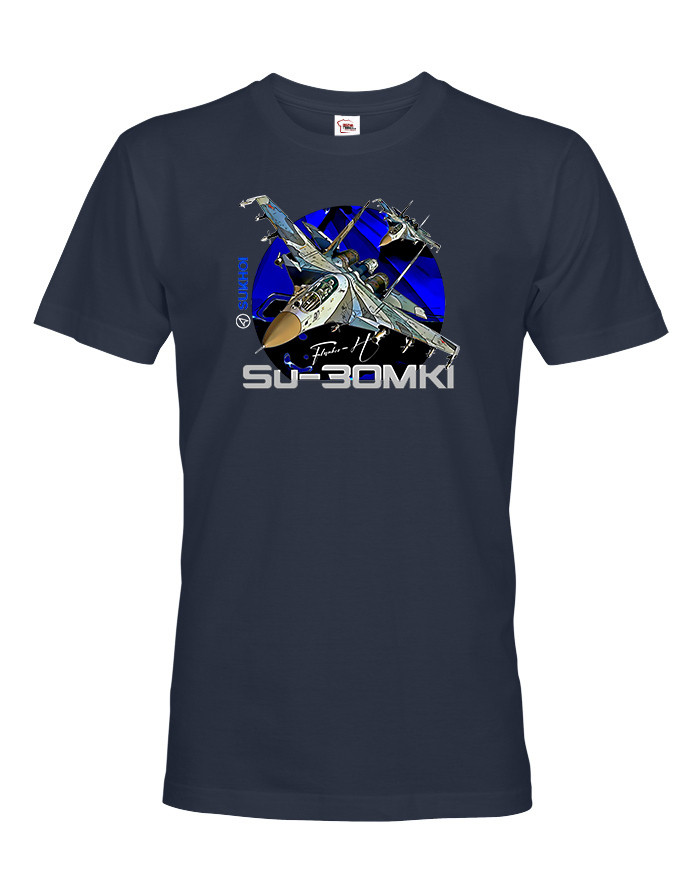 Pánské tričko s potiskem Sukhoi Su-30MKI tričko pro milovníky letounů