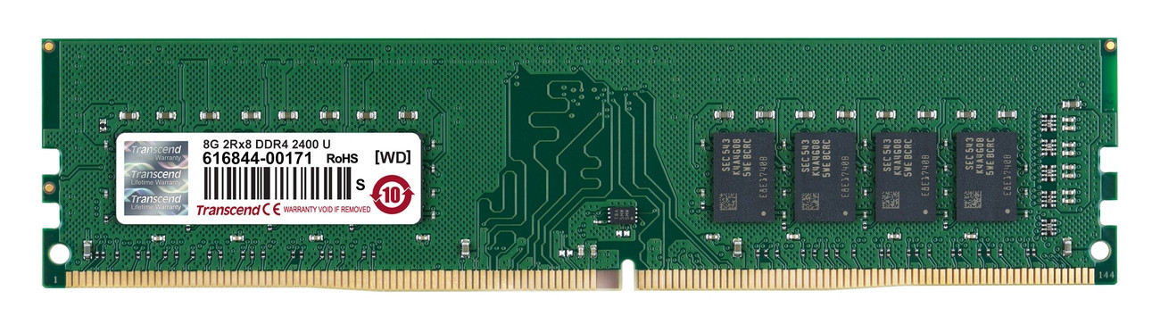 Transcend pamäť 8GB DDR4 2400 U-DIMM 2Rx8 CL17