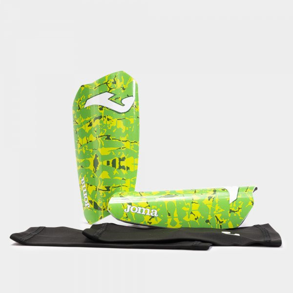 SPARTAN SHIN GUARDS FLUOR GREEN FLUOR YELLOW L