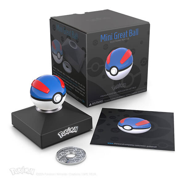 Wand Company Pokémon Mini Replika Great Ball pre zberateľov (Mini Diecast Replica)