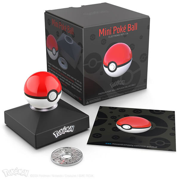 Wand Company Pokémon Mini Replika Poké Ball pre zberateľov (Mini Diecast Replica)