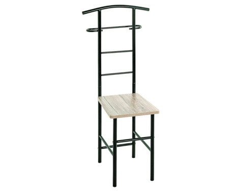 Nemý sluha - stolička Ruta, čierny/dub san remo%