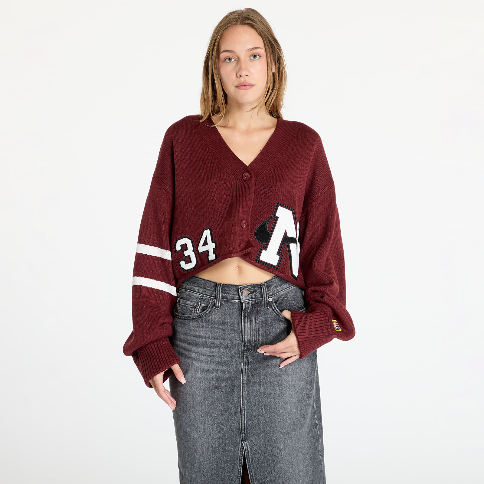 Svetr Nike x YOON Women's Cardigan Dark Team Red/ Phantom XS
