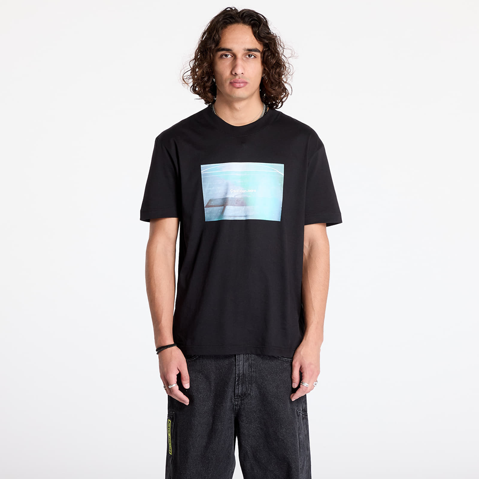 Tričko Calvin Klein Jeans Basketball Court Graphic Tee Black XL