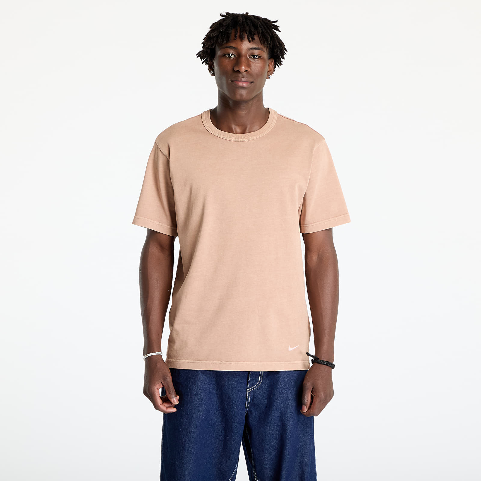 Tričko Nike Life Men's Short-Sleeve Knit Top Hemp/ Hemp M