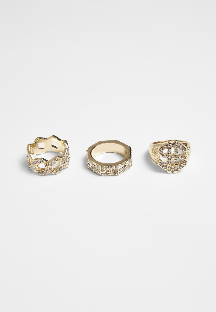 Rings - 3pcs - gold colors