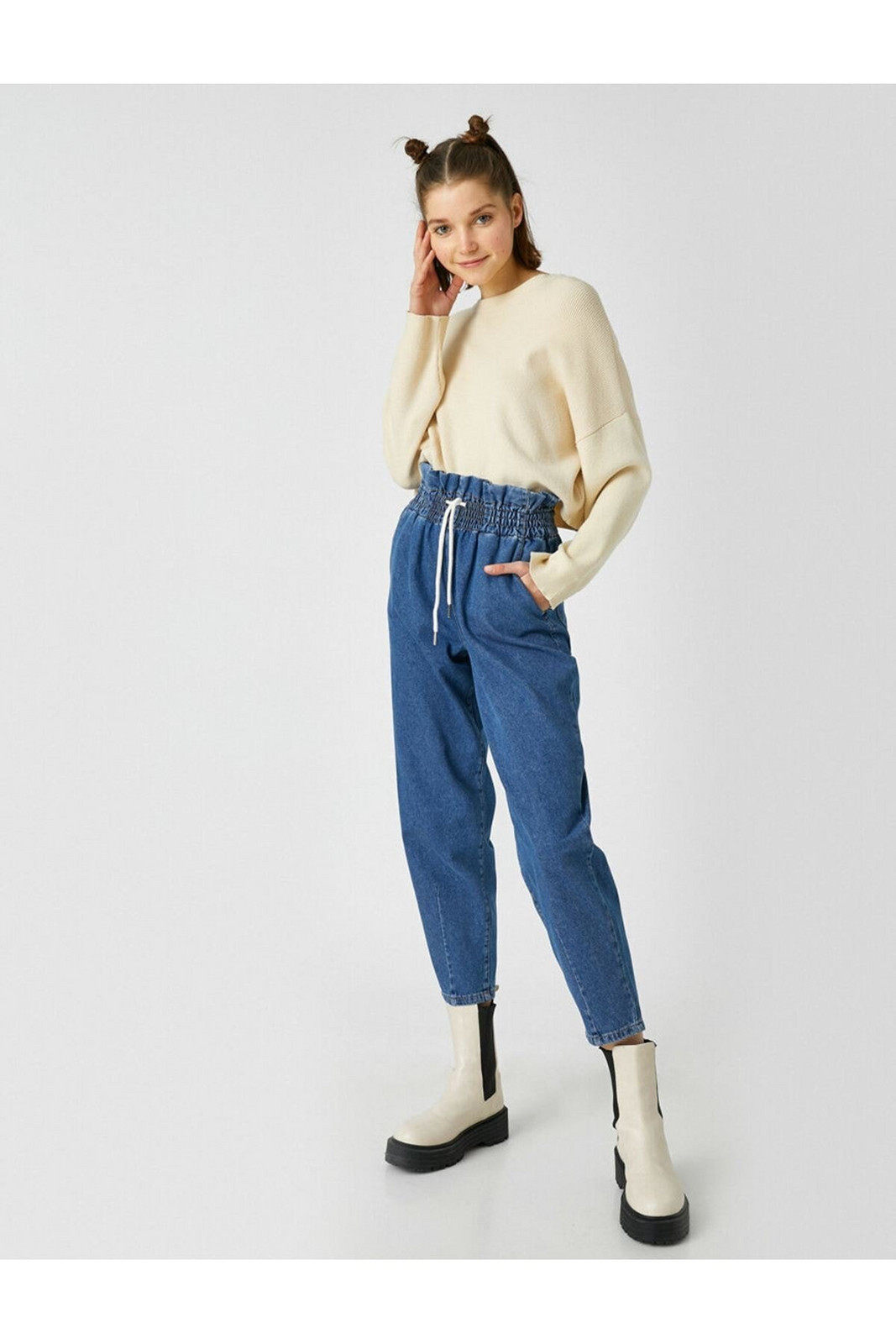 Koton Medium Indigo Women's Jeans, 1 cm 47068 cm.