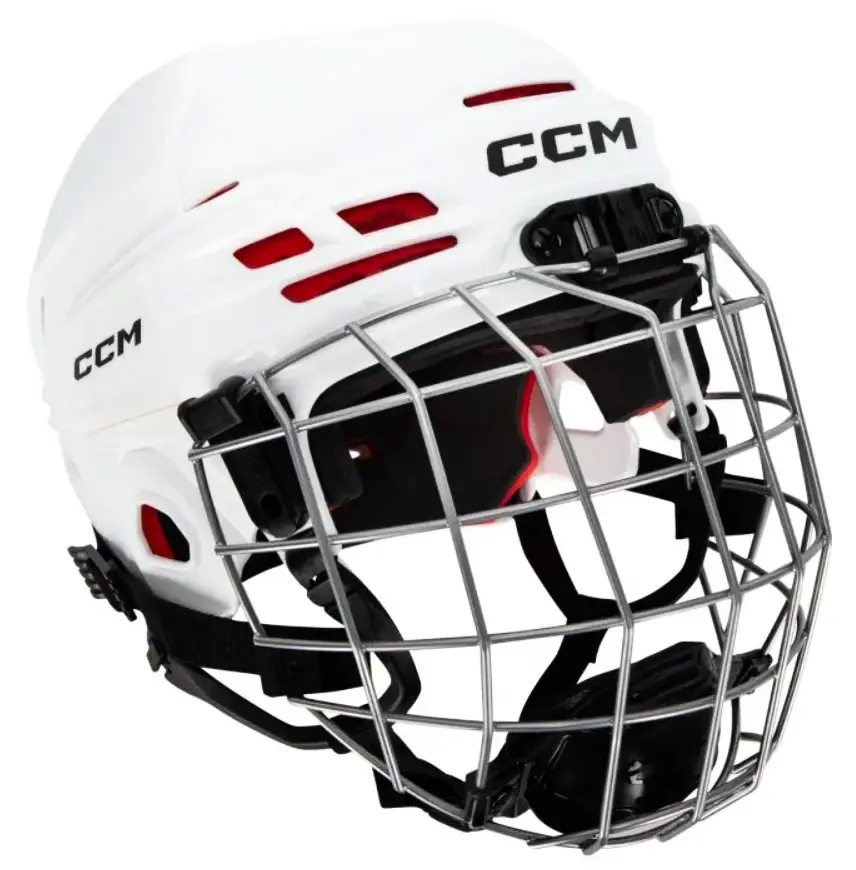 CCM Tacks 70 white Ice Hockey Helmet Combo Pupil (youth)