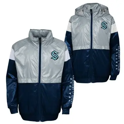 Children's Jacket Outerstuff GOAL LINE STANCE FZ WINDBREAKE SEATTLE KRAKEN