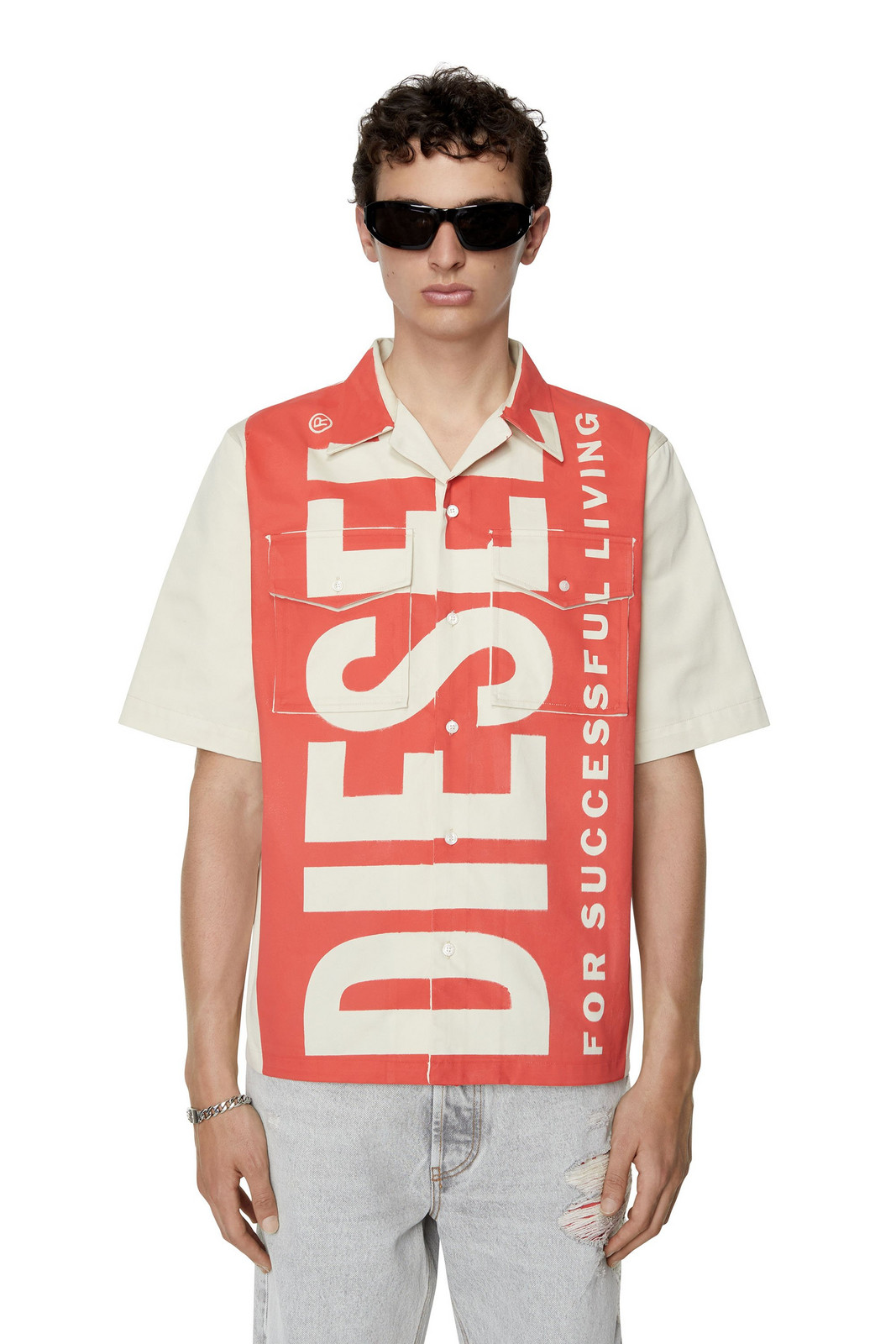Diesel Košeľa - S-MAC-22 SHIRT béžová