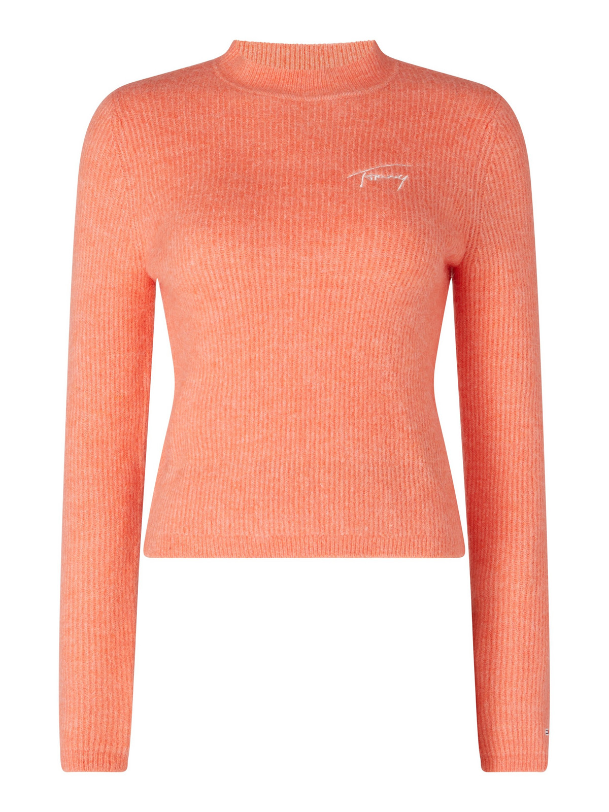 Tommy Jeans Rolák - TJW SIGNATURE  RIB T oranžový
