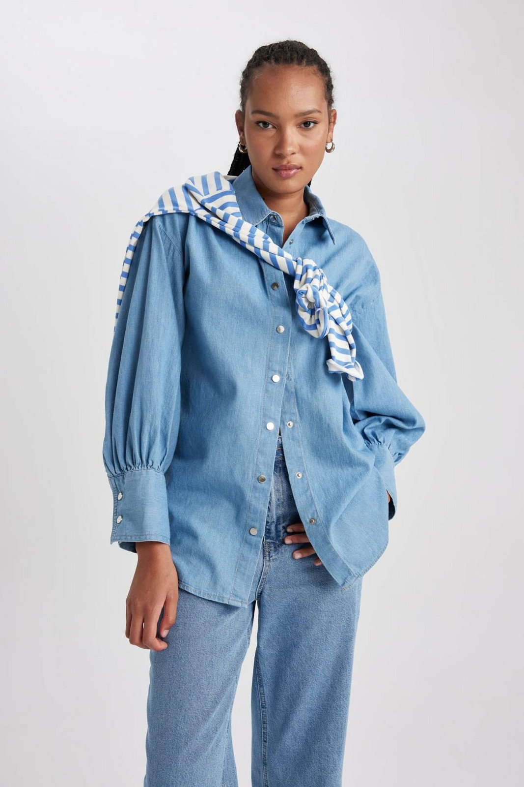 DEFACTO Fashion Fit Jean Shirt