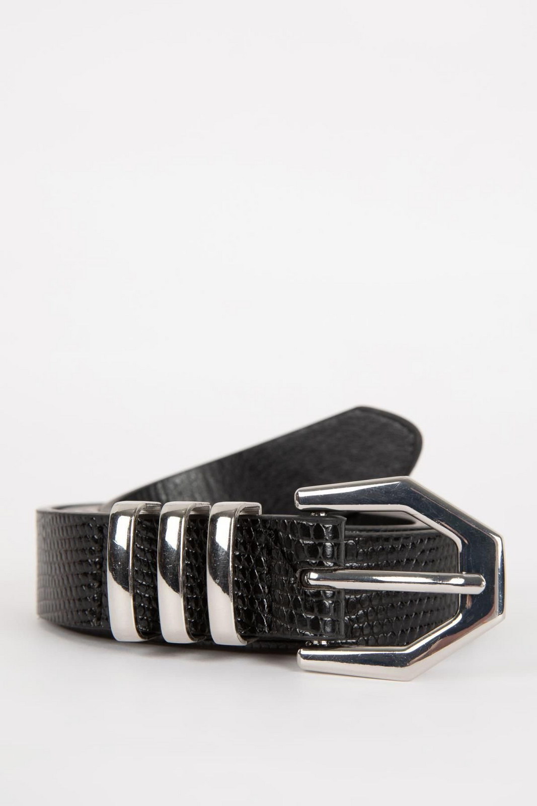 DEFACTO Women's Faux Leather Classic Belt