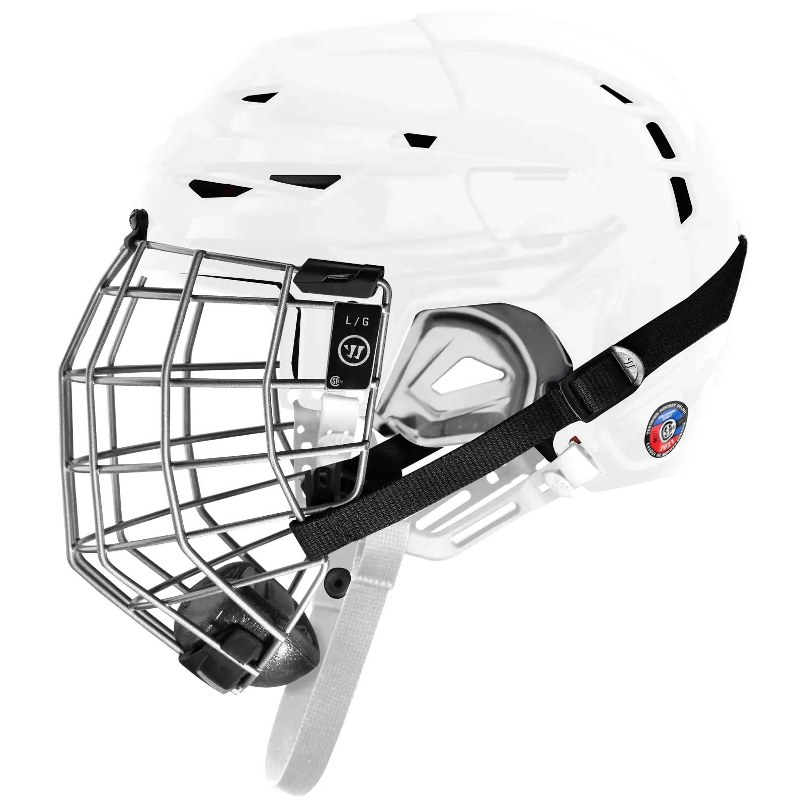 Warrior Covert CF 100 Senior white Hockey Helmet Combo, Senior