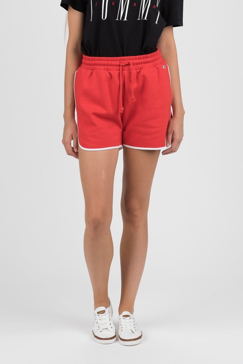 Tommy Jeans Krátke nohavice - TJW TOMMY CLASSICS SWEATSHORT červené